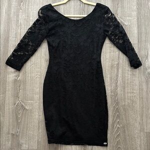 Elegant Black Lace Dress